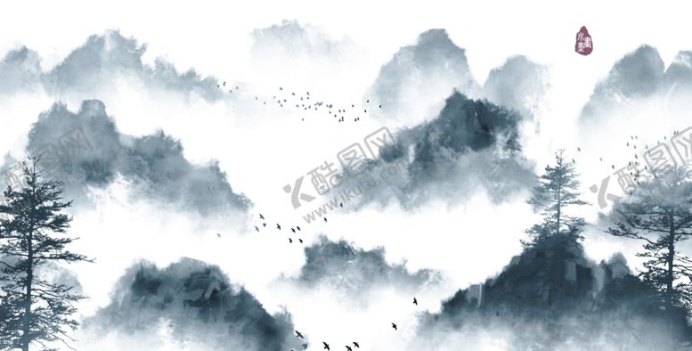 编号：13382210161553472582【酷图网】源文件下载-高清水墨绘画风景画