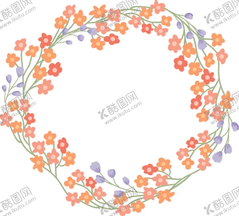 编号：42671004200723412221【酷图网】源文件下载-森系花边花环