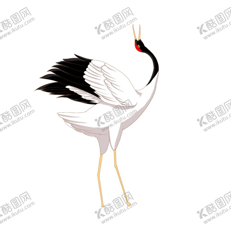 编号：82547803311621575948【酷图网】源文件下载-中国风仙鹤丹顶鹤古风古典元素图