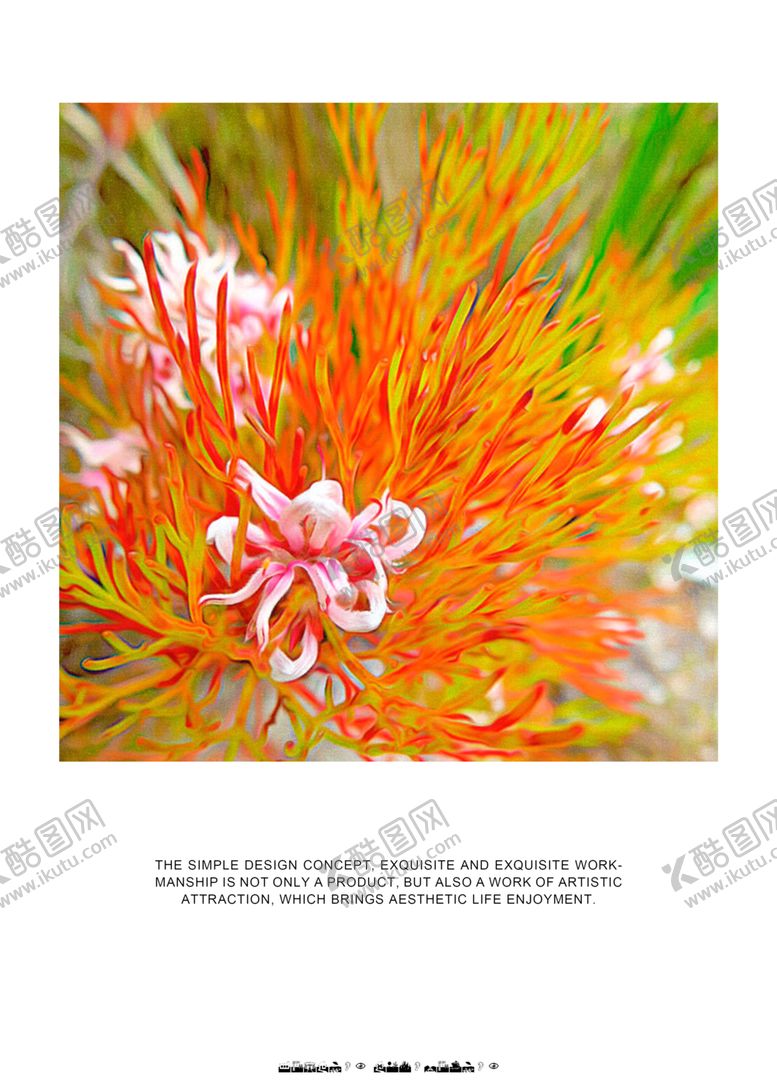 编号：30828409111323123984【酷图网】源文件下载-现代客厅花卉风景文艺装饰画