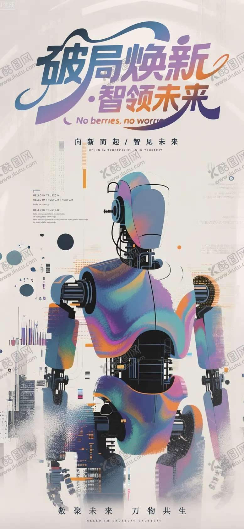 编号：60706704101429094207【酷图网】源文件下载-机器人艺术科技感海报