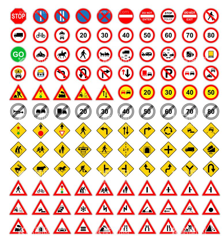 编号：84317701190208115142【酷图网】源文件下载-交通标识
