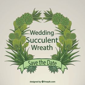 多肉植物婚礼花环