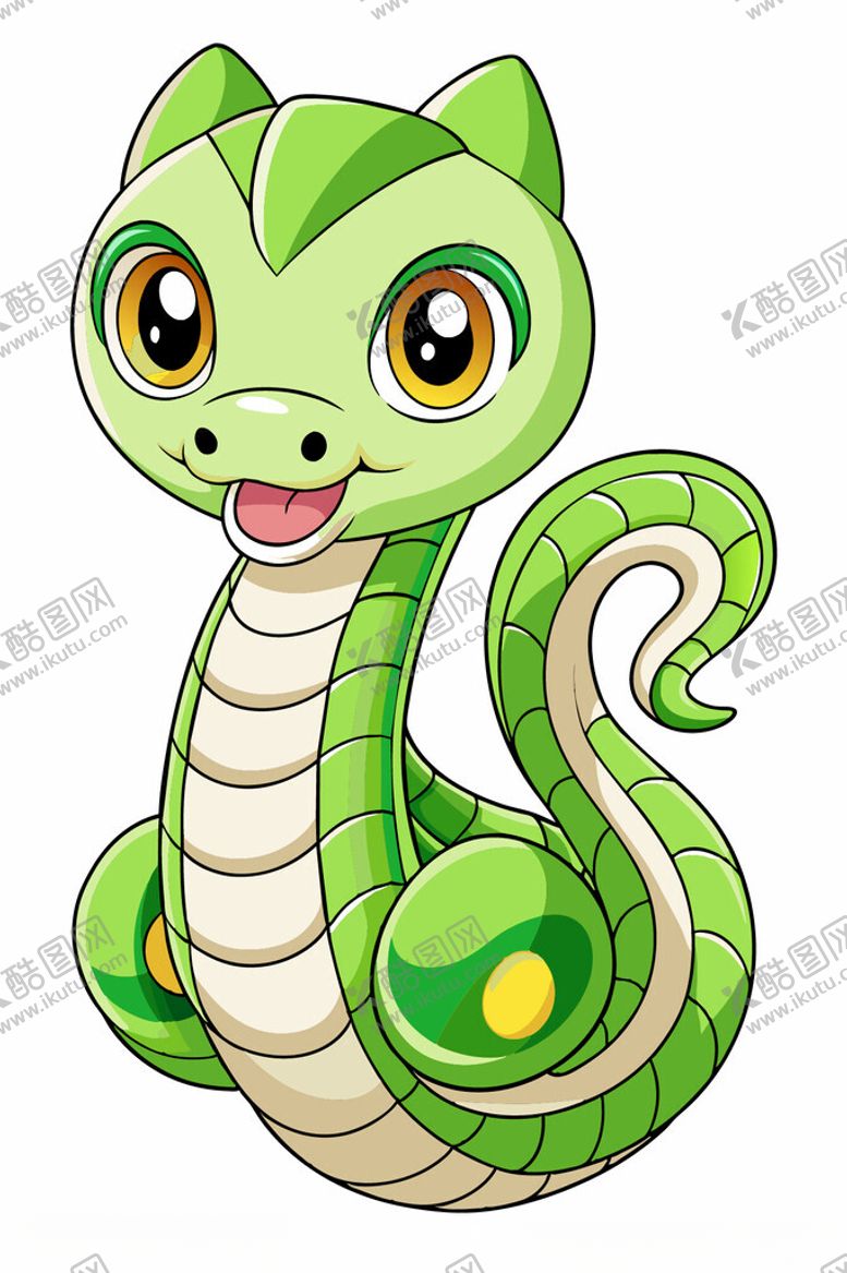 编号：48376602121211423624【酷图网】源文件下载-蛇年可爱蛇