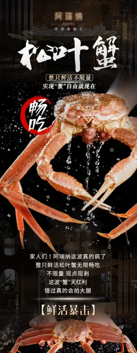  松叶蟹上市 畅吃推文长图