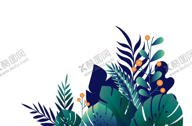 编号：98719705101232457302【酷图网】源文件下载-扁平插画风植物素材矢量素材