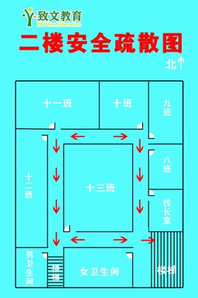 致文教育安全疏散图