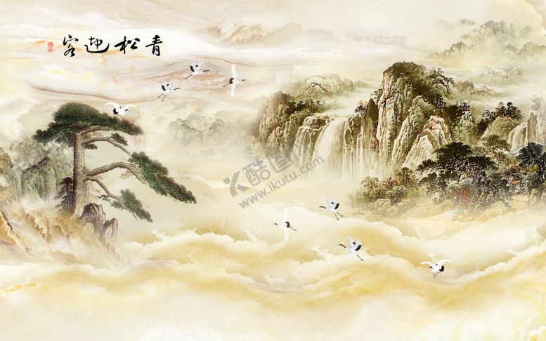 编号：93252407030053401296【酷图网】源文件下载-水墨背景墙