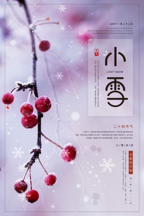 小雪素材海报