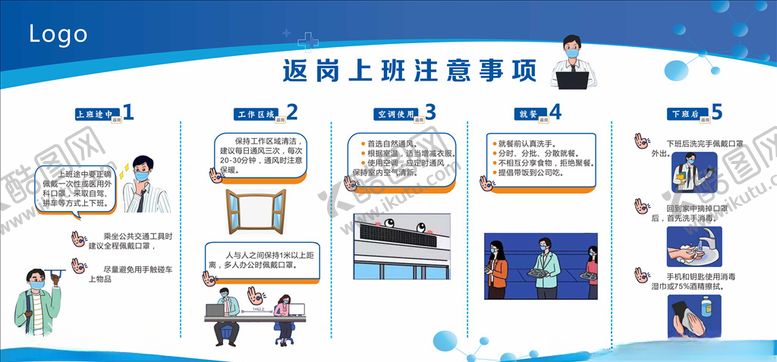 编号：78224809300109433578【酷图网】源文件下载-返岗注意事项展板