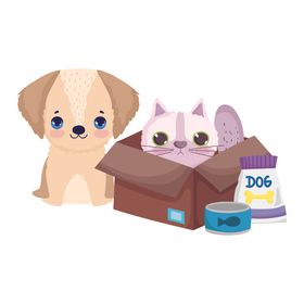 手绘卡通猫