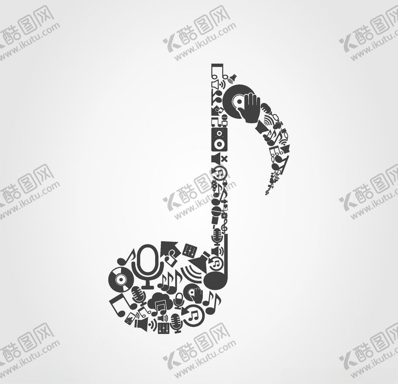 编号：32627610310447029123【酷图网】源文件下载-创意矢量音乐符号图案
