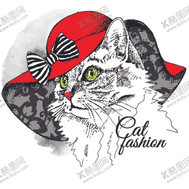 编号：94879309091330272223【酷图网】源文件下载-手绘卡通猫