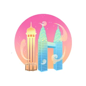 国潮插画背景