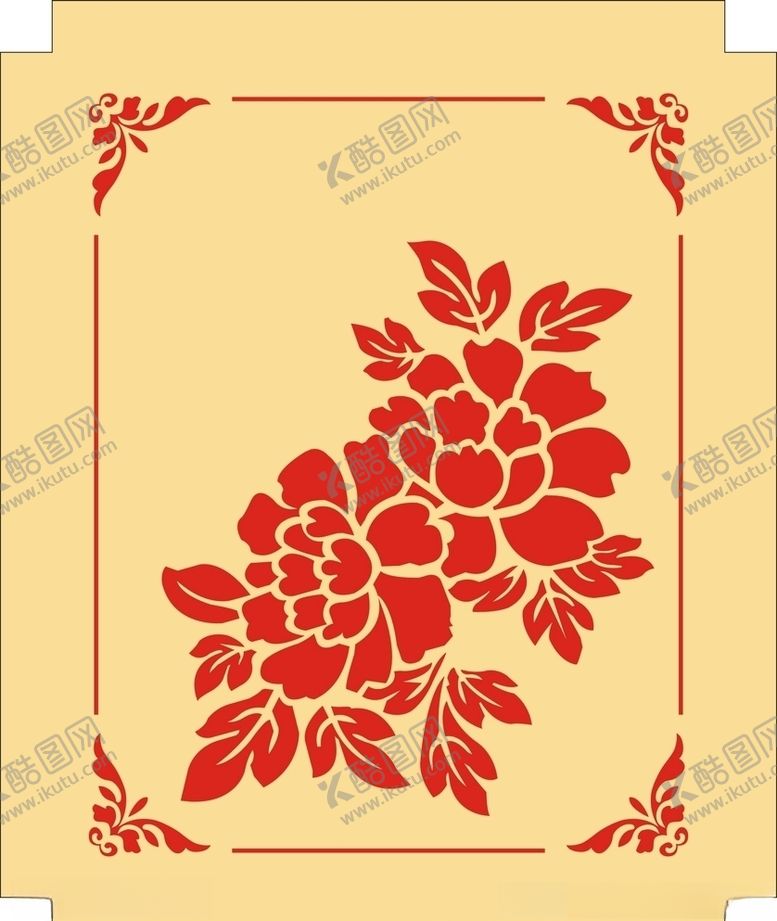 编号：18417310280430187643【酷图网】源文件下载-适量牡丹花镂空