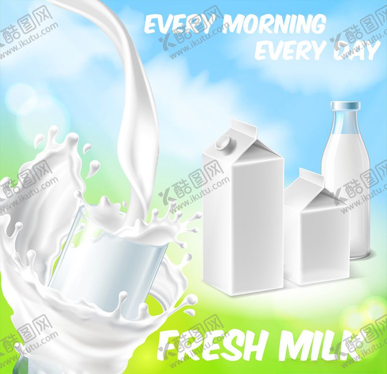 编号：43646810061112555238【酷图网】源文件下载-牛奶