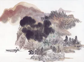 山水画国工笔峰大