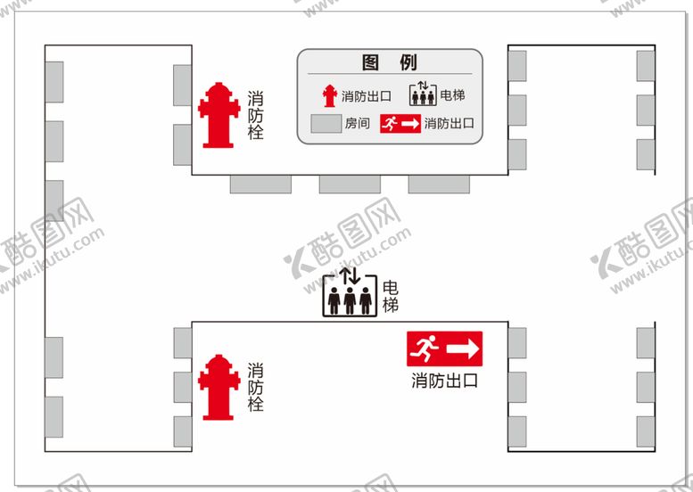 编号：24554611072248363112【酷图网】源文件下载-酒店消防平面效果图
