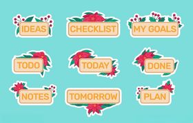 圣诞主题标签设计集合