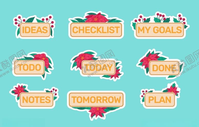 编号：59039911212043495620【酷图网】源文件下载-圣诞主题标签设计集合