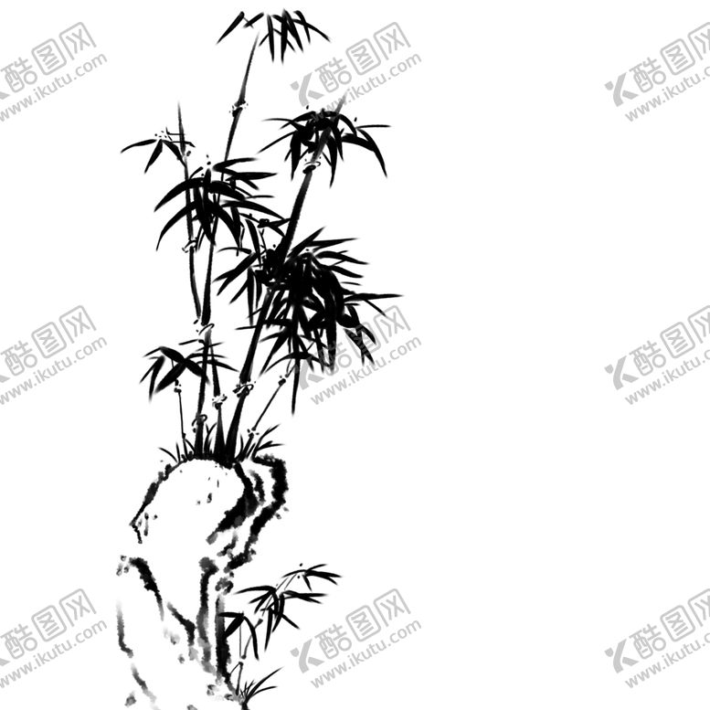 编号：38125509290558204855【酷图网】源文件下载-水墨竹子