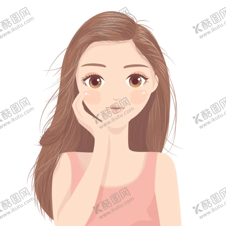 编号：74738709151118466461【酷图网】源文件下载-女孩做面膜保养插画