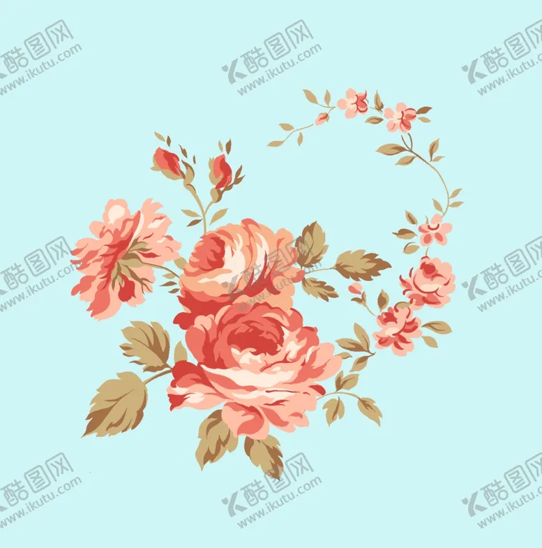 编号：71304901291533067978【酷图网】源文件下载-花卉底纹背景 