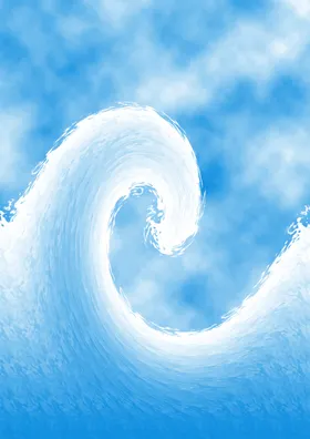 海浪蓝色波纹大