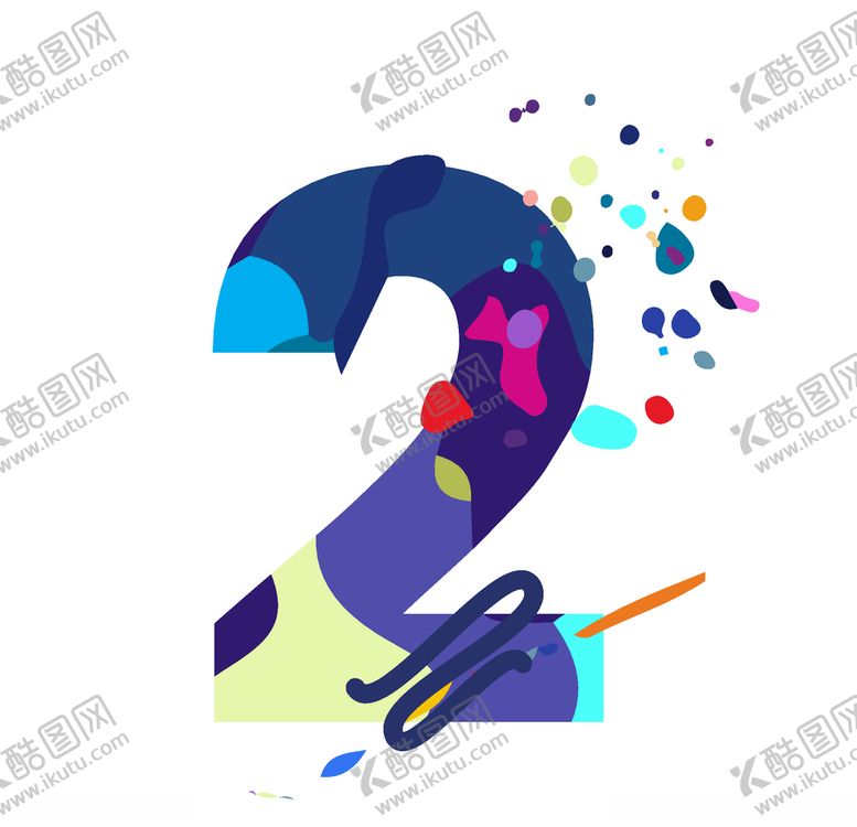 编号：38285005081721598318【酷图网】源文件下载-艺术彩色设计字母数字2