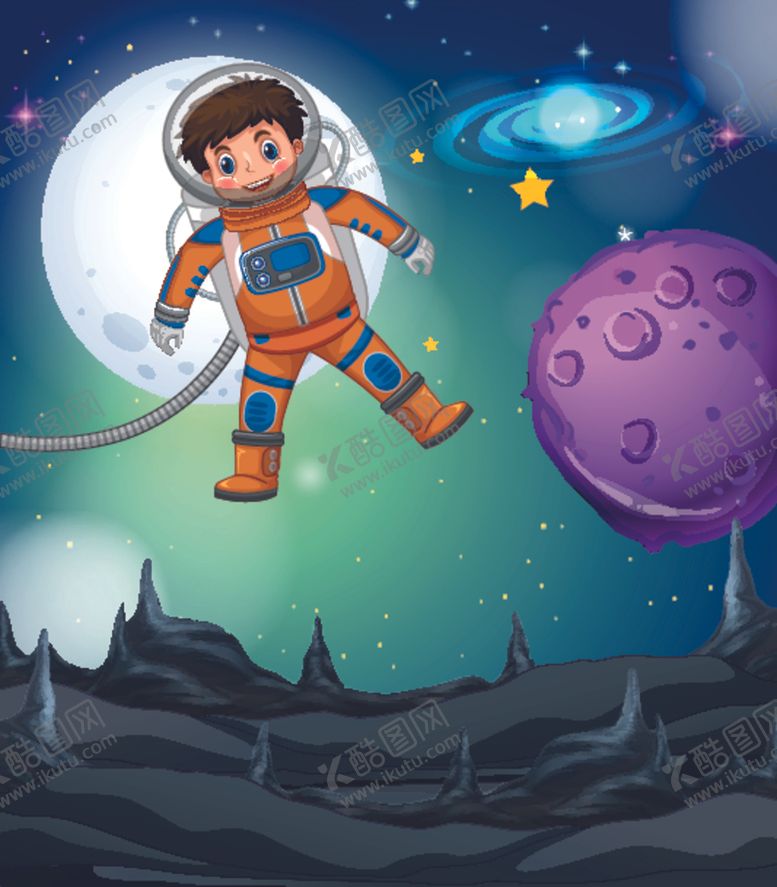 编号：70735910010219228434【酷图网】源文件下载-卡通宇航员