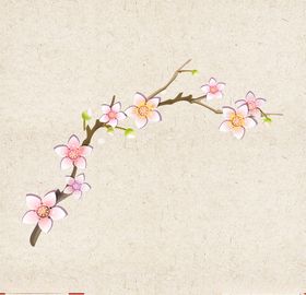 矢量动物矢量植物插画手绘