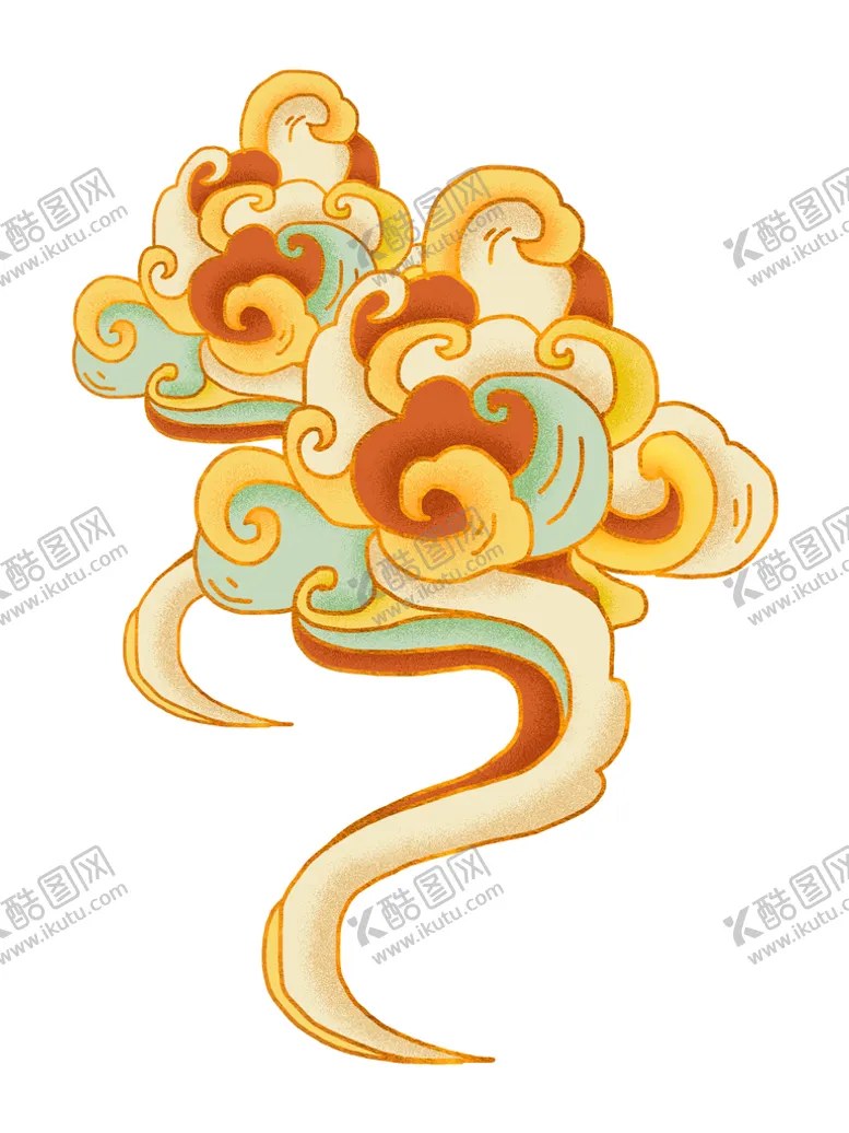 编号：23708909200324262068【酷图网】源文件下载-国潮   祥云    敦煌  