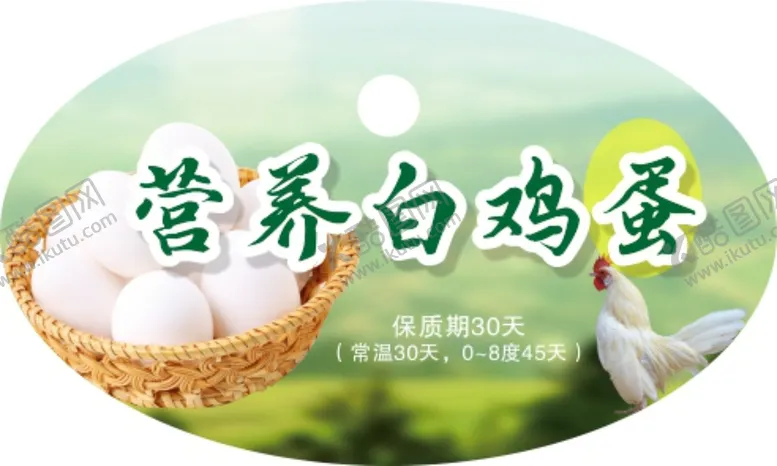 编号：86019110242145205550【酷图网】源文件下载-营养白鸡蛋标签