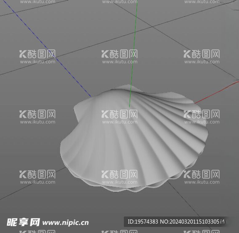 编号：92682112092144128603【酷图网】源文件下载-C4D模型贝壳