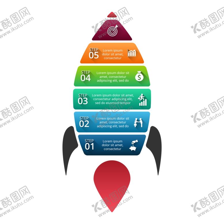 编号：80109309092235563752【酷图网】源文件下载-商务信息工作业务步骤图表