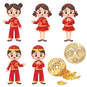 新年素材牛头喜庆背景模板