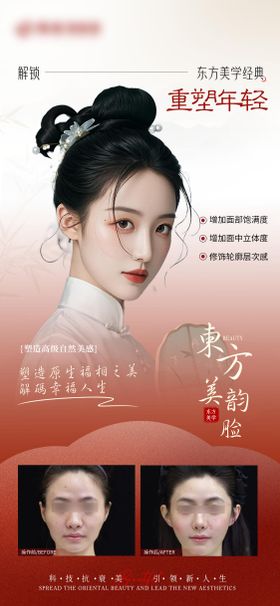 东方美学医美抗衰案例对比海报
