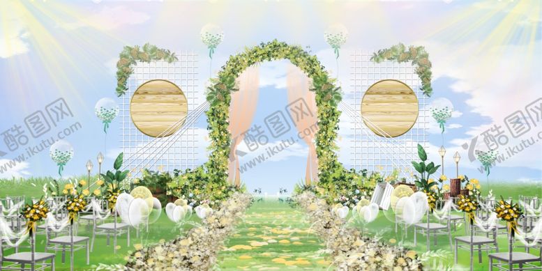 编号：74611510220412547036【酷图网】源文件下载-森系高端婚礼