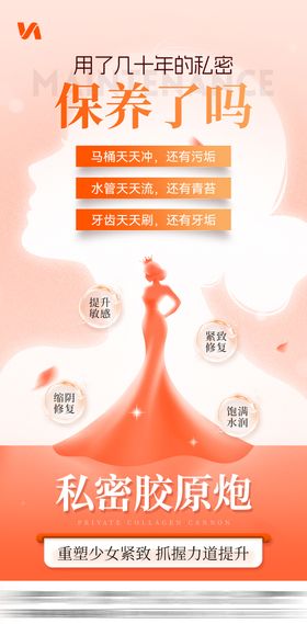 私密胶原炮宣传海报