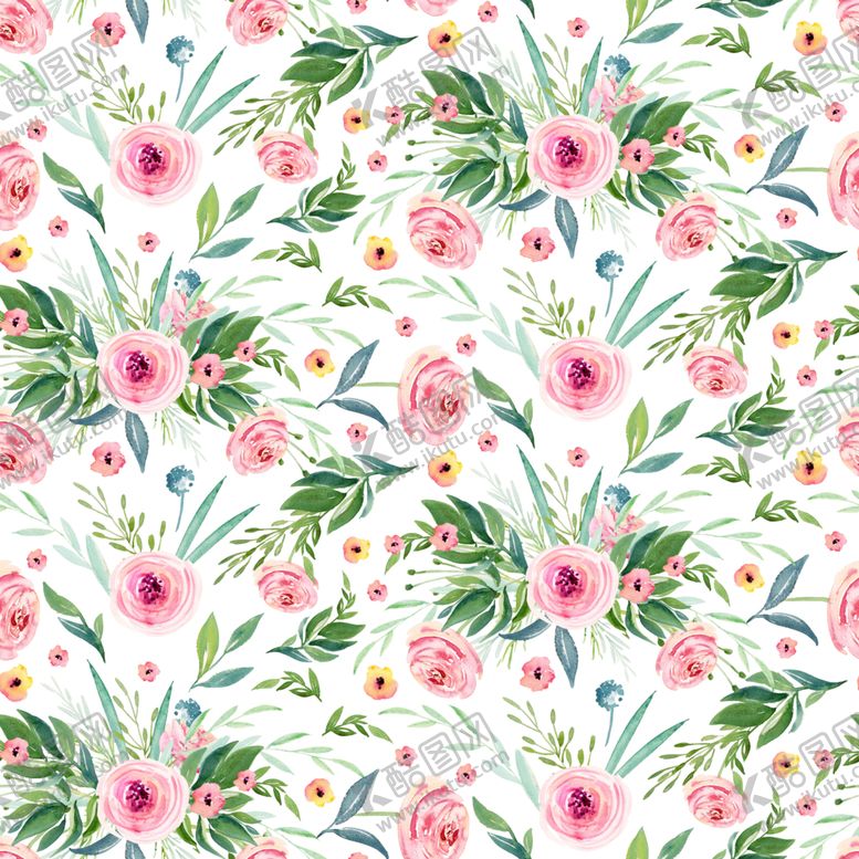 编号：87854309111836329874【酷图网】源文件下载-水彩花朵底纹图案