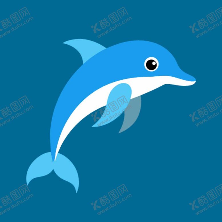 编号：41902911251151158256【酷图网】源文件下载-简单配色的海豚