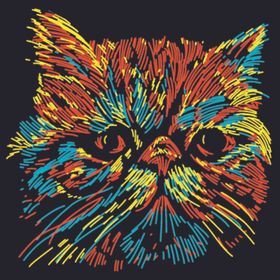 龙猫小简笔画剪影单色纯色矢量图
