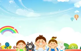 儿童节背景文艺汇演促销宣传61