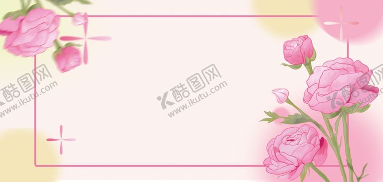 编号：28196802220051044827【酷图网】源文件下载-花朵边框背景
