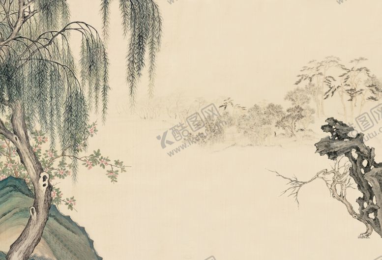编号：54628402141307116108【酷图网】源文件下载-国风工笔国画分层素材