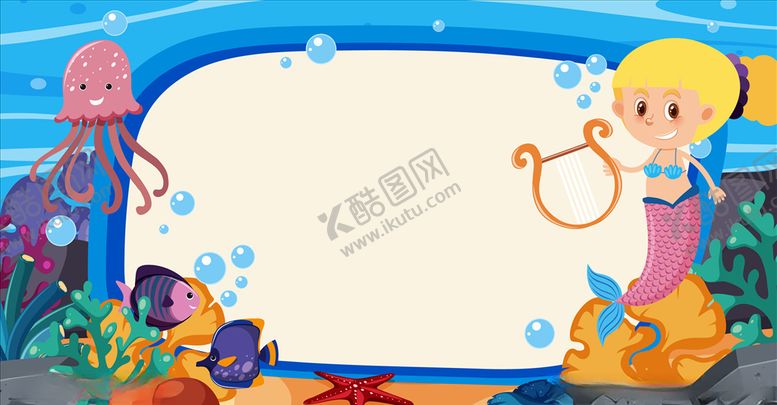编号：61634307041612543971【酷图网】源文件下载-海洋动物插画