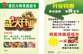 水果店盛大开业果蔬单页