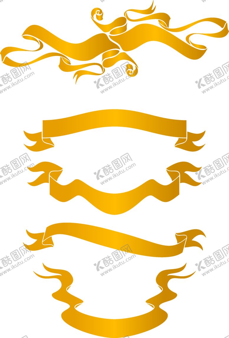 编号：11415609180706452313【酷图网】源文件下载-金色飘带