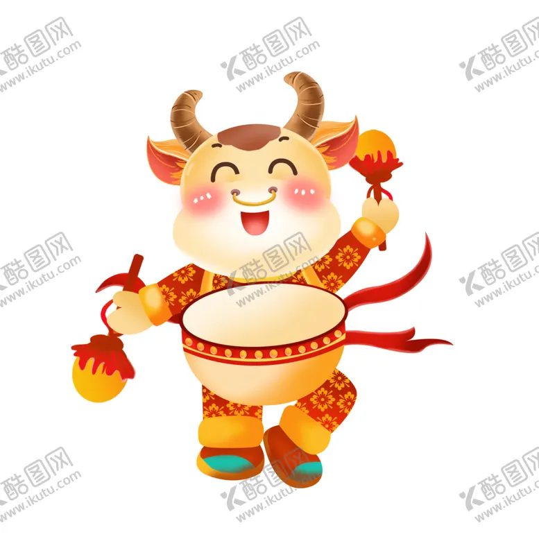 编号：10384204190503127347【酷图网】源文件下载-牛卡通形象(266)