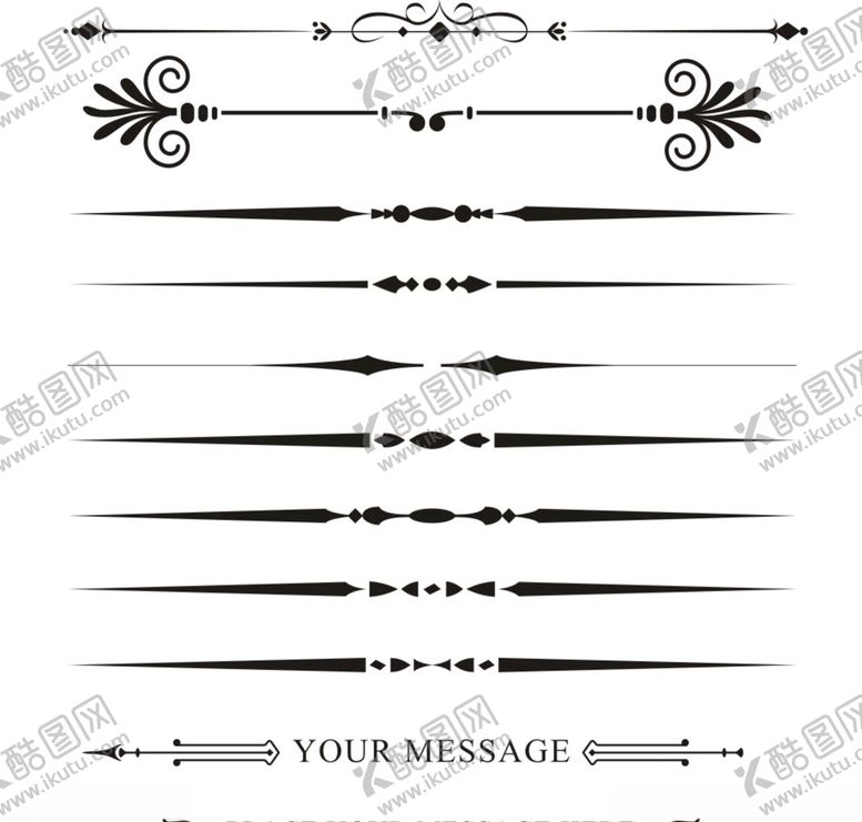 编号：50833809130158125629【酷图网】源文件下载-分割线标题线